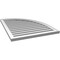 Ekena Millwork Quarter Round Top Right Surface Mount PVC Gable Vent w/ 2"W x 2"P Brickmould Sill Frame, 28"W x 36"H GVPQR28X3603SF - alternate 3